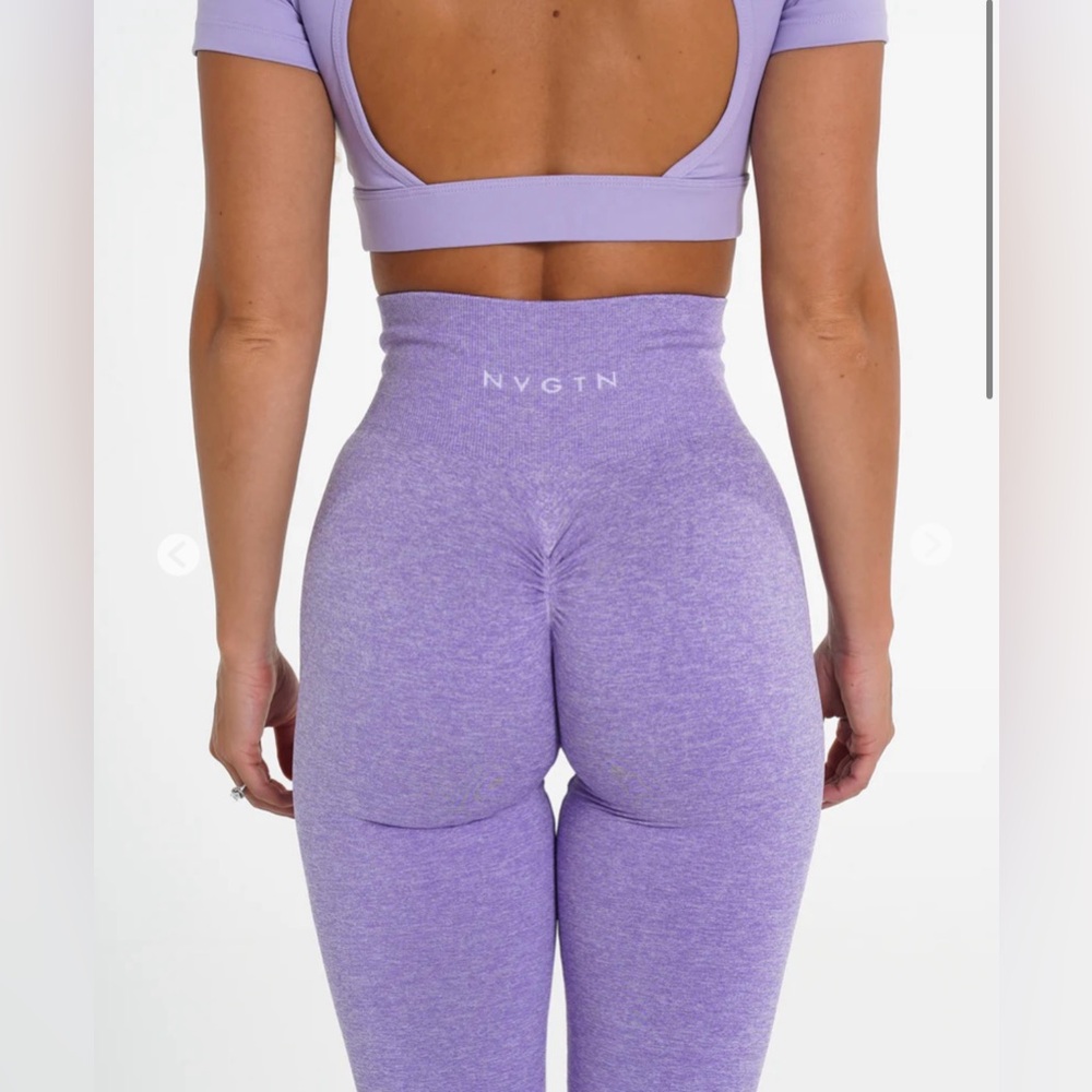 NVGTN lilac seamless scrunch leggings